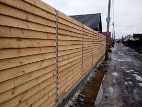 Деревянный забор елочка 150 метров фото в Краснозаводске